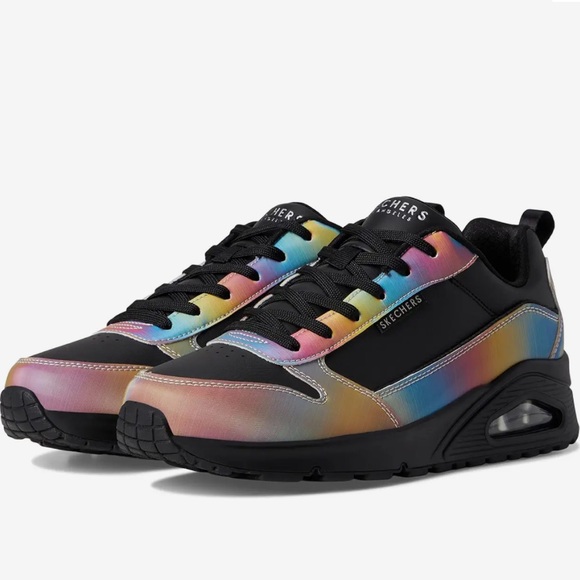 Skechers Shoes - Skechers Street UNO Opalescent Colorful Ombré Overlay Upper MemoryFoam Sneaker 8